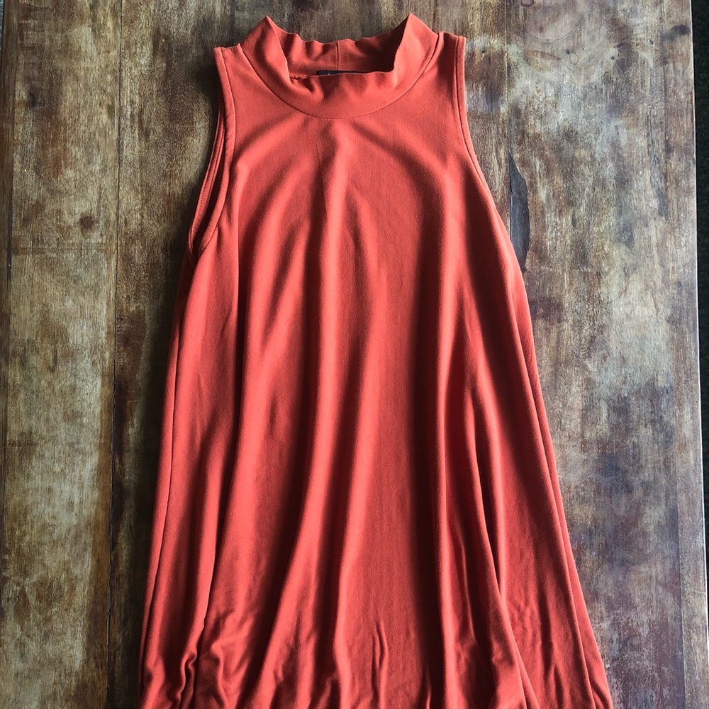 Burnt orange mini dress